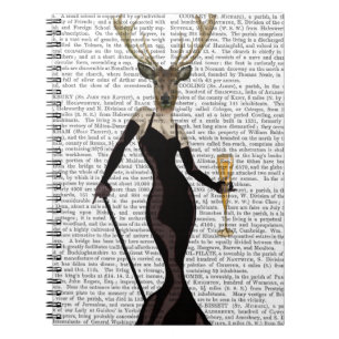 Glamour Deer in Black Notebook