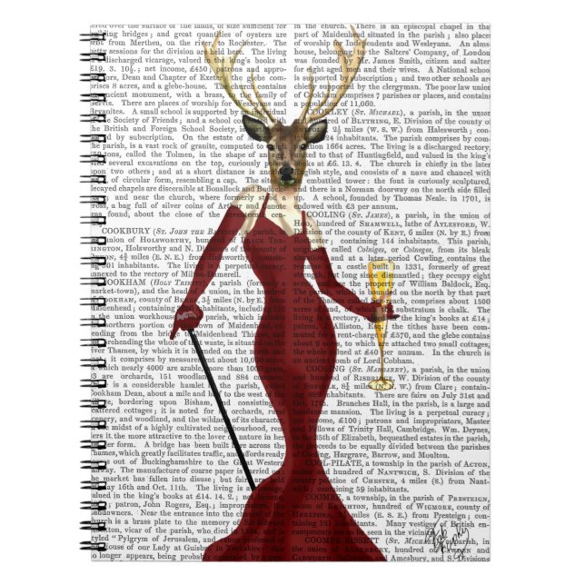 Glamour Deer in Marsala Notebook (Front)