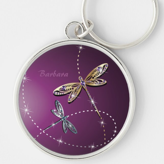 Glamour Diamond Butterfly Keychain (Front)