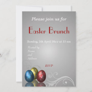 Glamour Easter Eggs - Easter Brunch Invitation