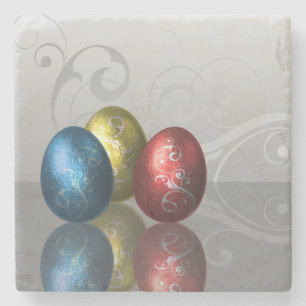 Glamour Easter Eggs - Marble Stone Coaster