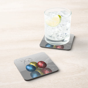 Glamour Easter Eggs - Plastic Coaster