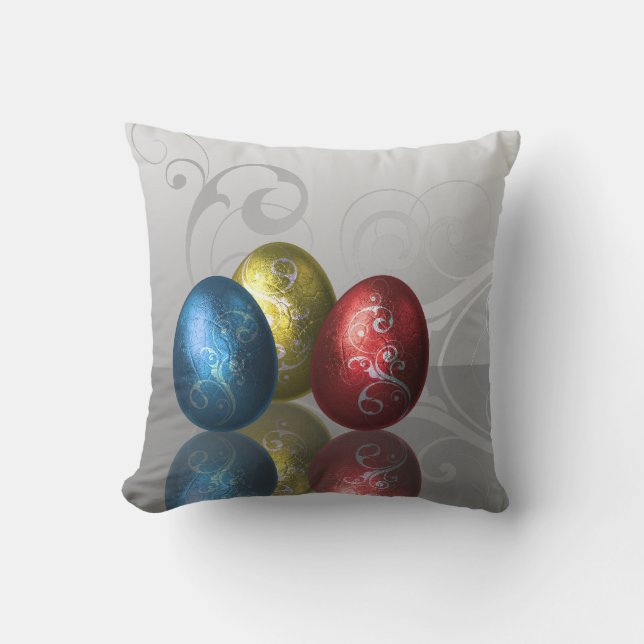 Glamour Easter Eggs - Polyester Pillow (Front)