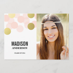 Glamour Faux Foil   Graduation Party Invitation