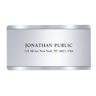 Glamour Faux Silver Modern Elegant Template