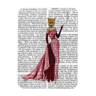 Glamour Fox in Pink Magnet
