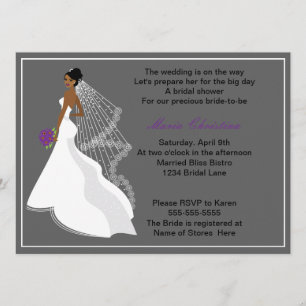 Glamour Girl Bridal Shower Invitation 1(c3a)
