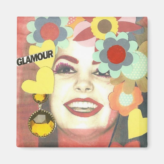 Glamour Girl Mixed Media Magnet (Front)