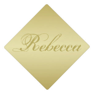 Glamour gold background Personalized Template Name Graduation Cap Topper