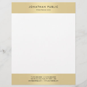 Glamour Gold Look Elegant Template Modern Letterhead