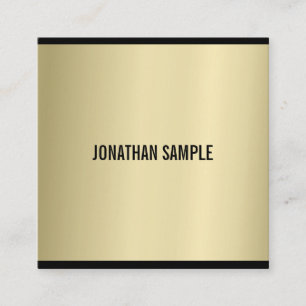Glamour Gold Look Modern Luxury Sophisticated Square Business Card