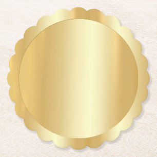 Glamour Gold Look Trendy Modern Elegant Blank Paper Coaster