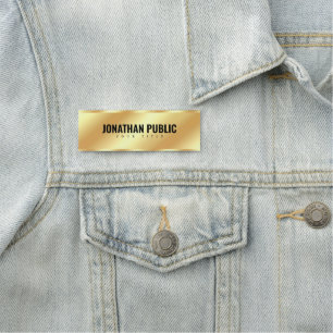 Glamour Gold Professional Modern Elegant Template Name Tag