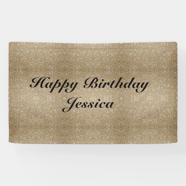 Glamour golden Glitz Bokeh lights gold glitter Banner (Horizontal)