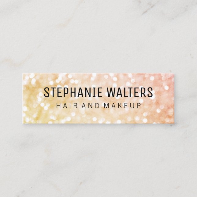 Glamour Hair and Makeup Mini Business Card (Front)