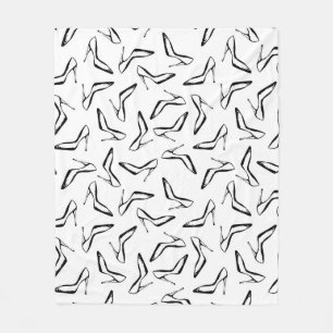 Glamour High Heels Hand Drawn Fleece Blanket