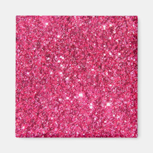 Glamour Hot Pink Glitter Magnet