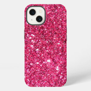 Glamour Hot Pink Glitter Print iPhone 13 Case