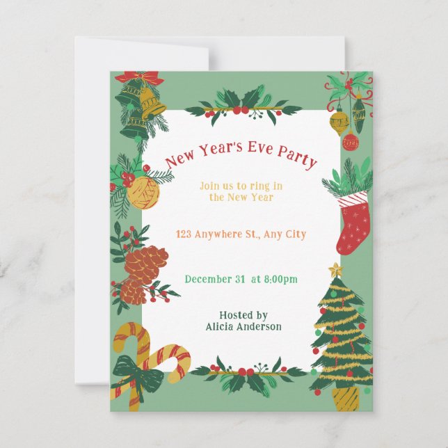 Glamour in Frames Party Invitation (Front)