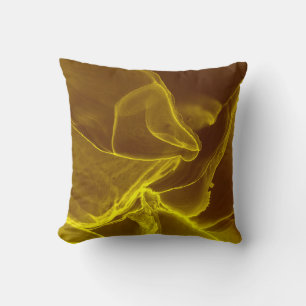 Glamour Ink Fluid. Brown Precious Effect. Marble F Throw Pillow