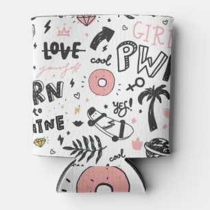 Glamour lips: fashion seamless pattern. can cooler