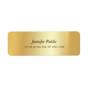 Glamour Modern Elegant Gold Cursive Text Simple