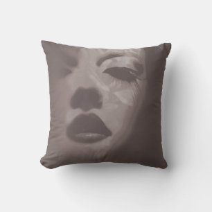 Glamour painted mono fashion face Pillow