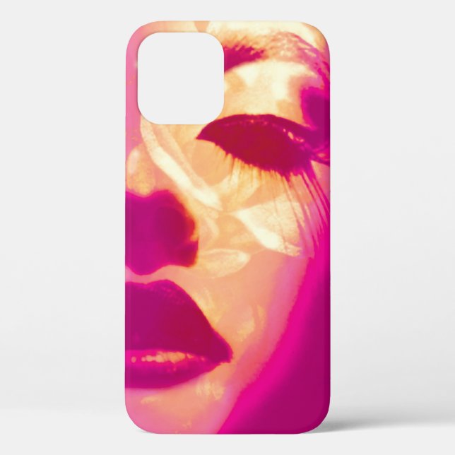 Glamour painted pink fashion girls face Case-Mate iPhone case (Back)