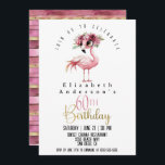 Glamour Pink Flamingo 60th Birthday Invitation<br><div class="desc">Glamour Pink Flamingo 60th Birthday Invitation For Women.  Easy To Change The Sample Text To Your Own By Clicking Personalize.  Click Personalize/Edit With Design Tool To Change The Font Type,  Font Colour,  Font Size Or To Add/Delete/Change The Text Or Design Elements.</div>