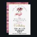 Glamour Pink Flamingo 70th Birthday Invitation<br><div class="desc">Glamour Pink Flamingo 70th Birthday Invitation For Women.  Easy To Change The Sample Text To Your Own By Clicking Personalize.  Click Personalize/Edit With Design Tool To Change The Font Type,  Font Colour,  Font Size Or To Add/Delete/Change The Text Or Design Elements.</div>