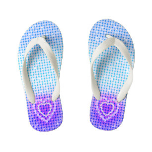 Glamour Purple Blue Gradient Kid's Flip Flops