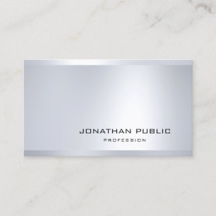 Glamour Silver Look Elegant Modern Trendy Plain Business Card