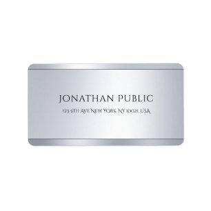 Glamour Template Professional Silver Modern Chic Label