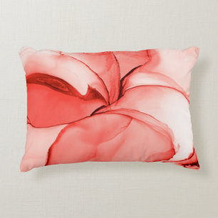 Glamour Watercolor. Pastel Bright Effect. Pink Sop Accent Pillow