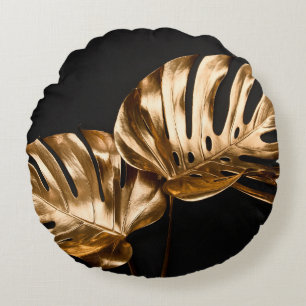 Glamour Watercolor. Pastel Bright Effect. Pink Sop Round Pillow