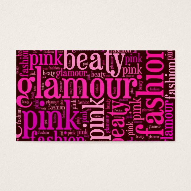 Glamour word cloud (Front)