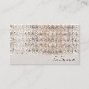 Glamourous and Glitzy Trendy FAUX Sparkly Sequins Business Card