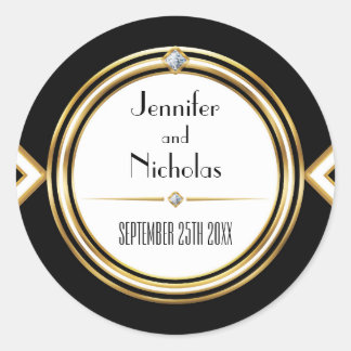 Glamourous ArtDeco Geometric Wedding Envelope Seal