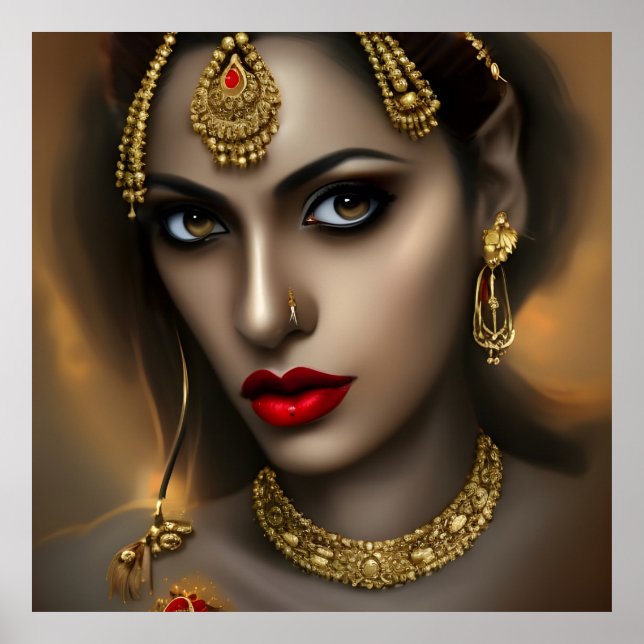 Glamourous Asian Indian Beautiful woman Exotic  Poster (Front)