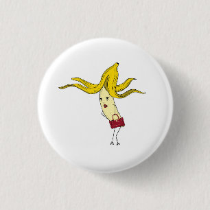 Glamourous banana, banana theme 1 inch round button