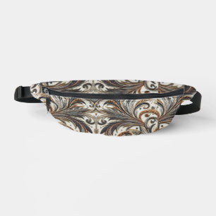 Glamourous Baroque Design with Glitter & Gemstones Fanny Pack