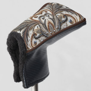 Glamourous Baroque Design with Glitter & Gemstones Golf Head Cover