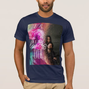 Glamourous Best Lovers Ever Floral Overlay Photo T-Shirt