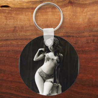 Glamourous Bikini Sexy Woman Vintage Pin-Up Keychain