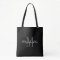 Glamourous black and white monogram tote bag