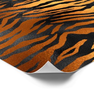 Glamourous Black Brown Tiger Stripes Animal Print