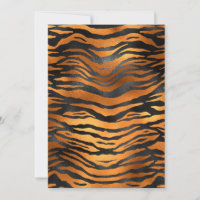 Glamourous Black Brown Tiger Stripes Animal Print
