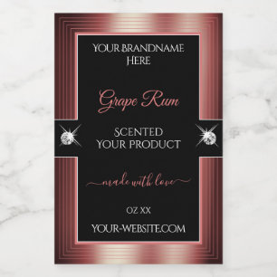 Glamourous Black Wine Red Brilliants Product Label
