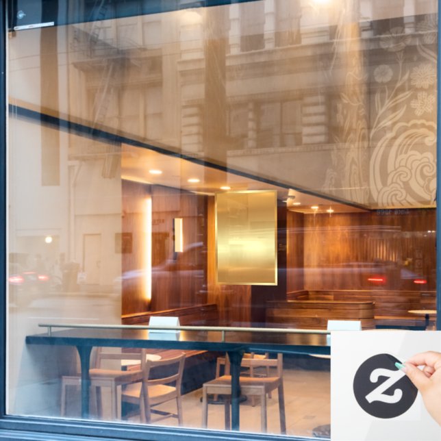  Glamourous Blank Background Add QR Code Text Logo Window Cling (Cafe Window)