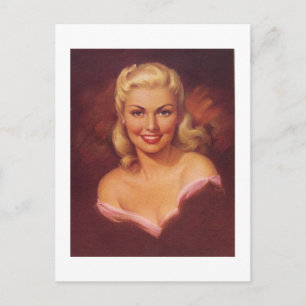 Glamourous Blonde Postcard